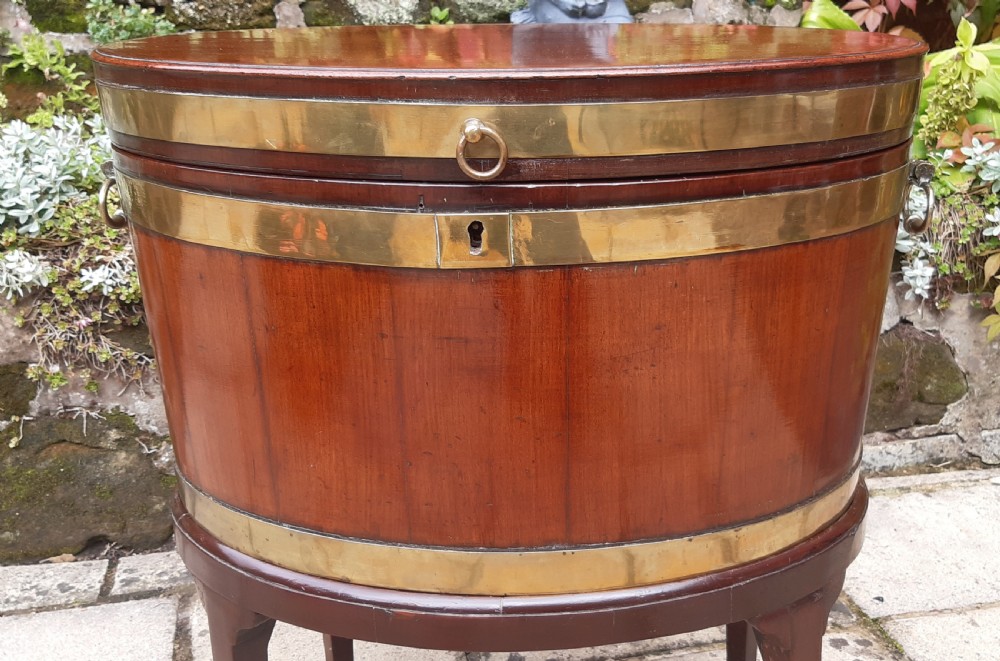Georgian mahogany oval wine cooler View V