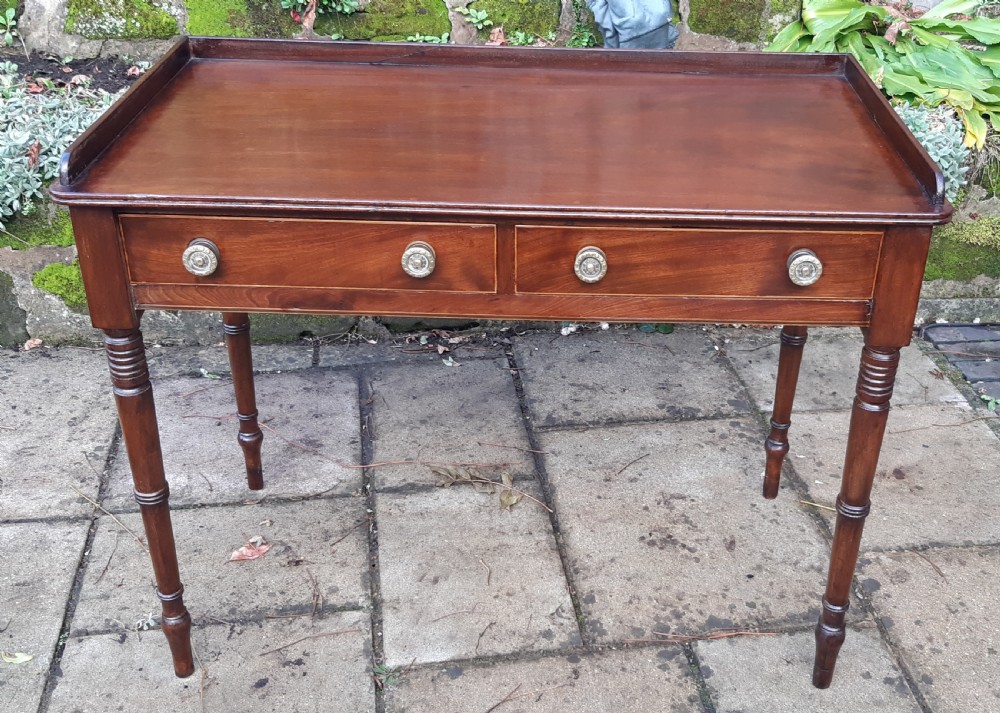 Regency mahogany writing or dressing table