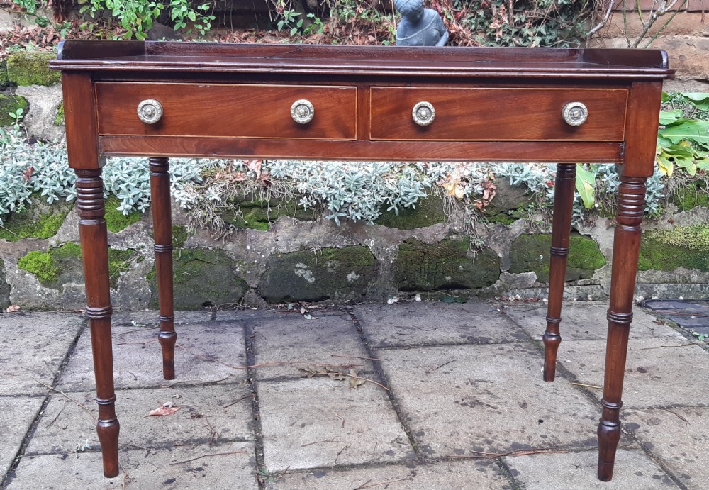 Regency mahogany writing or dressing table View II