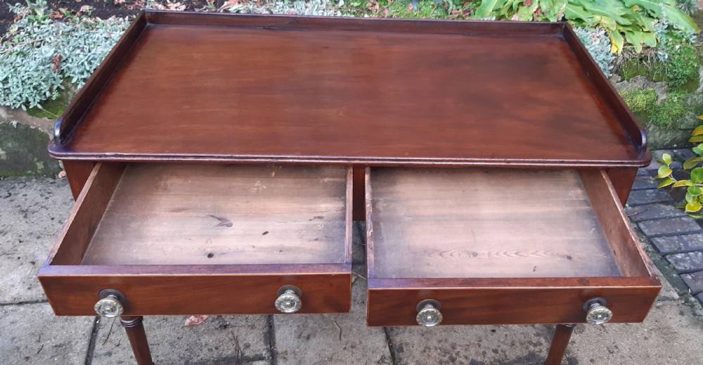 Regency mahogany writing or dressing table View V