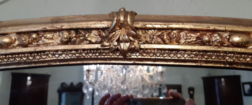Victorian Gilt overmantle or overmantel mirror  View IV