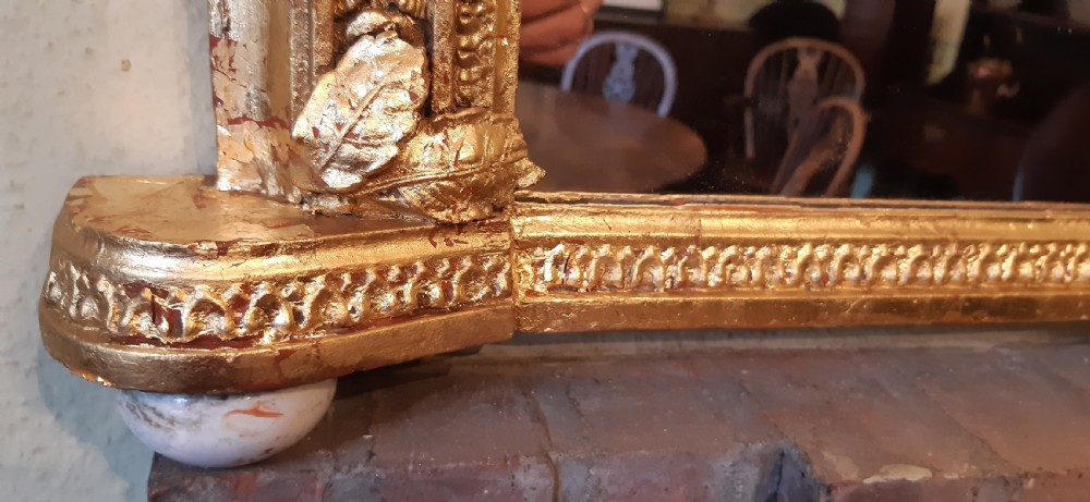Victorian Gilt overmantle or overmantel mirror  View VIII