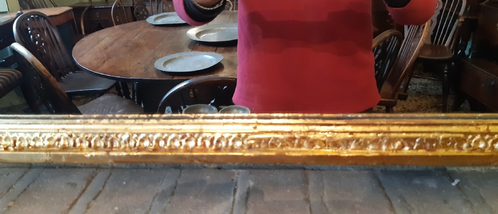Victorian Gilt overmantle or overmantel mirror  View IX