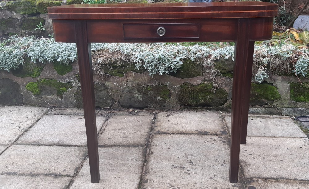 Georgian mahogany tea table View IV