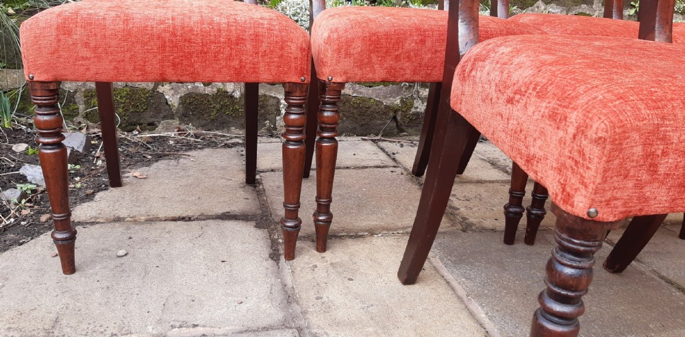 Beautiful set of six mahogany Regency dining chairs View VIII