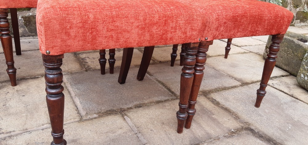 Beautiful set of six mahogany Regency dining chairs View IX