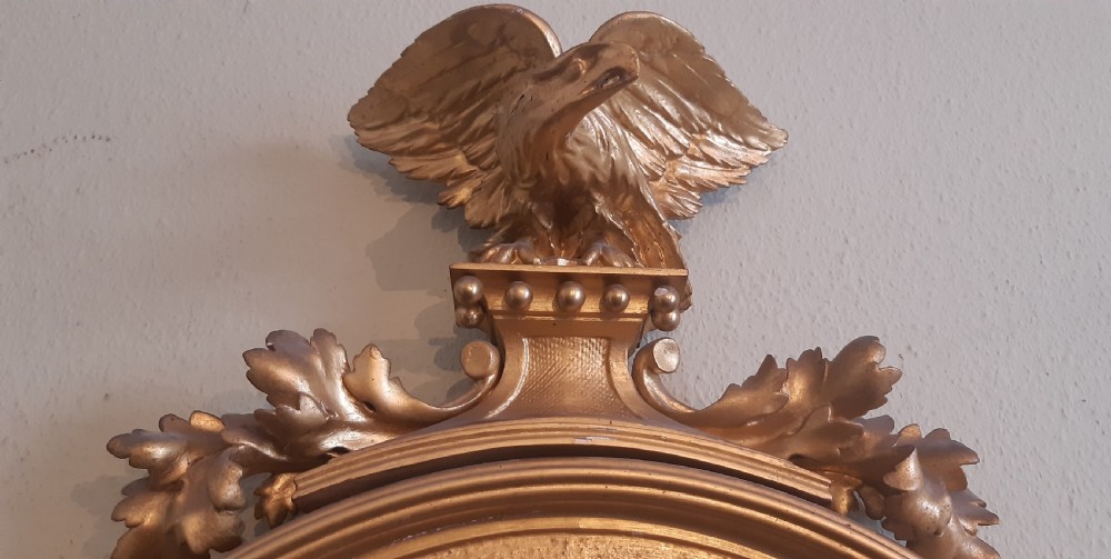 Gilt Eagle convex mirror  View V