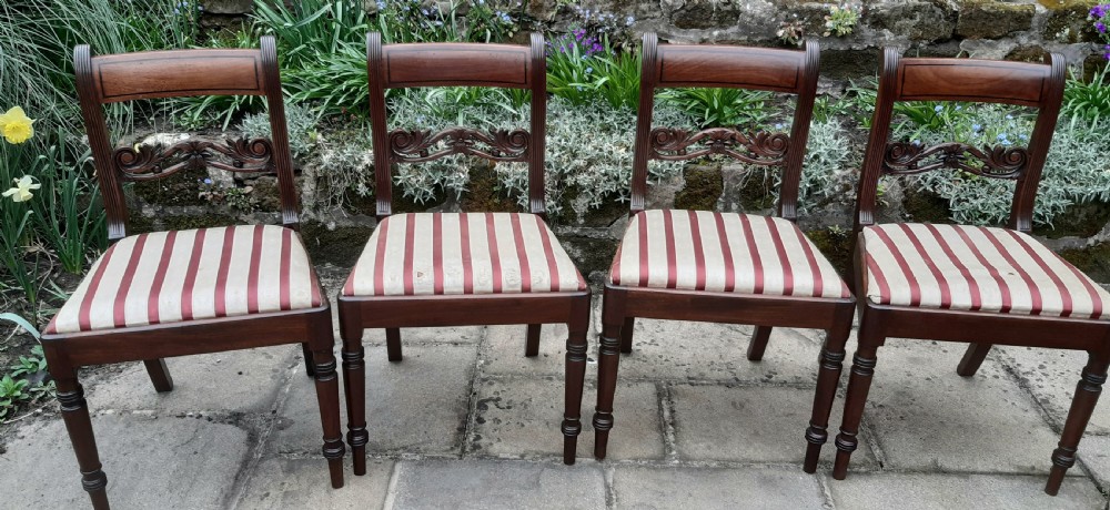 Set of Four Regency chairs