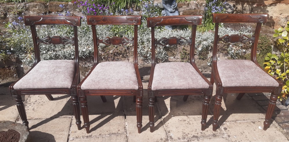 Fine set of four mahogany chairs