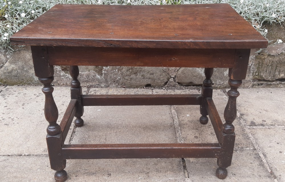 Small low coffee table oak and elm
