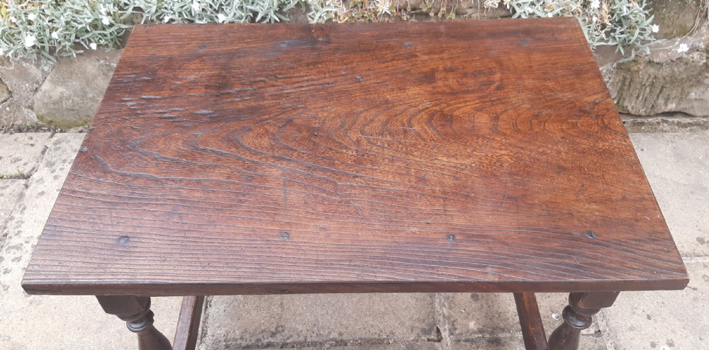 Small low coffee table oak and elm View II