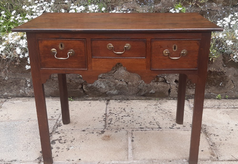 18th century oak lowboy  View II