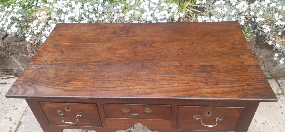 18th century oak lowboy  View V
