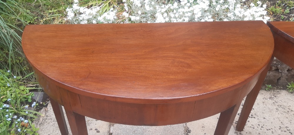 Pair of console demi lune tables View IV