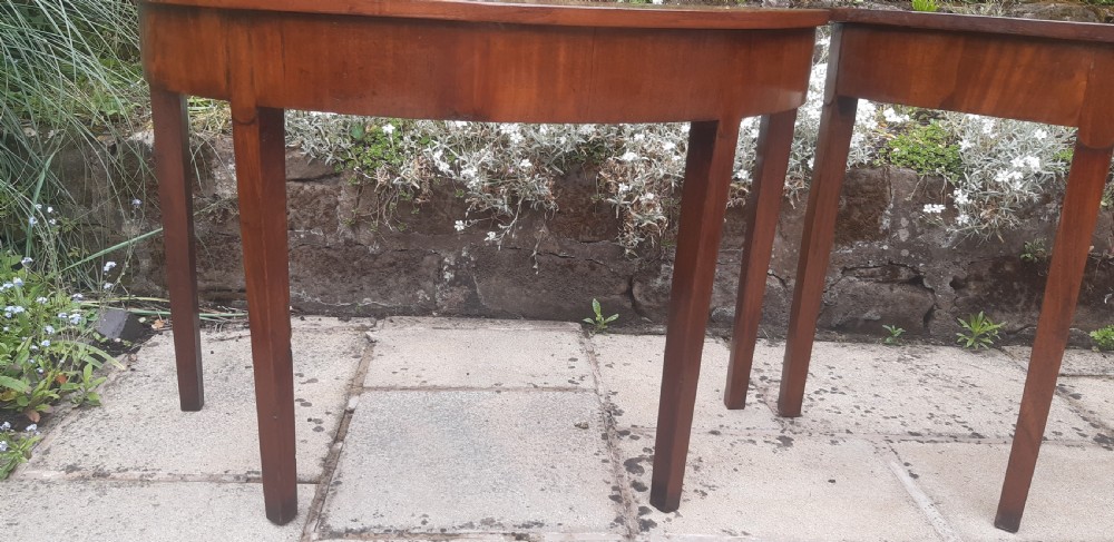 Pair of console demi lune tables View VI