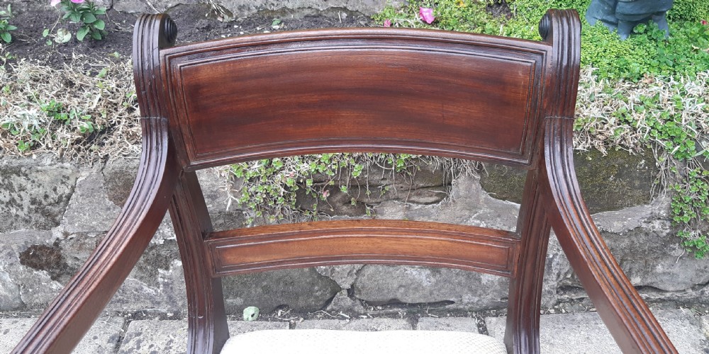Regency desk chair mahogany  View V