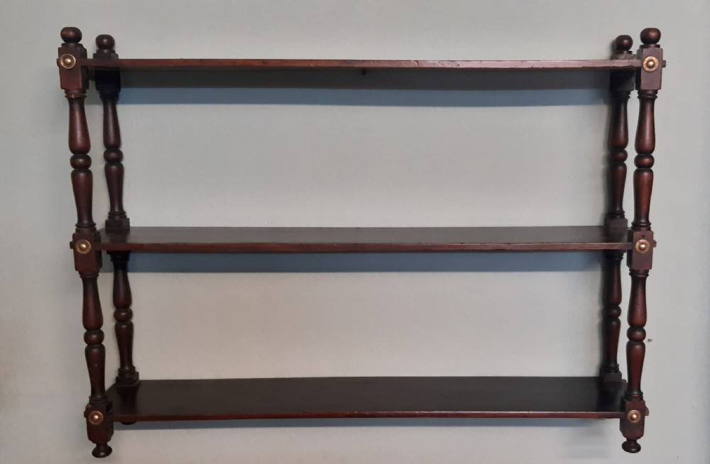 Mahogany hanging shelves 