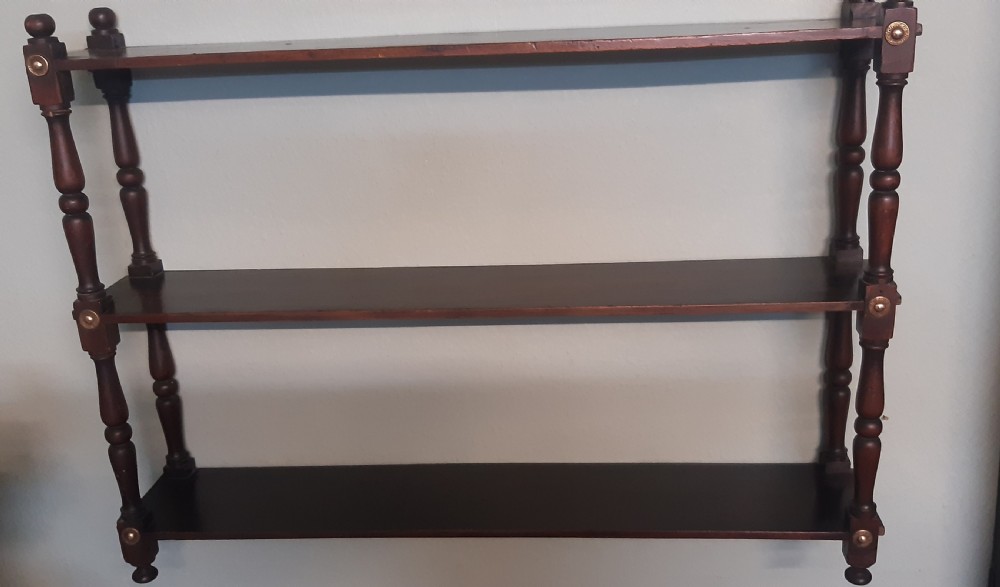 Mahogany hanging shelves  View V