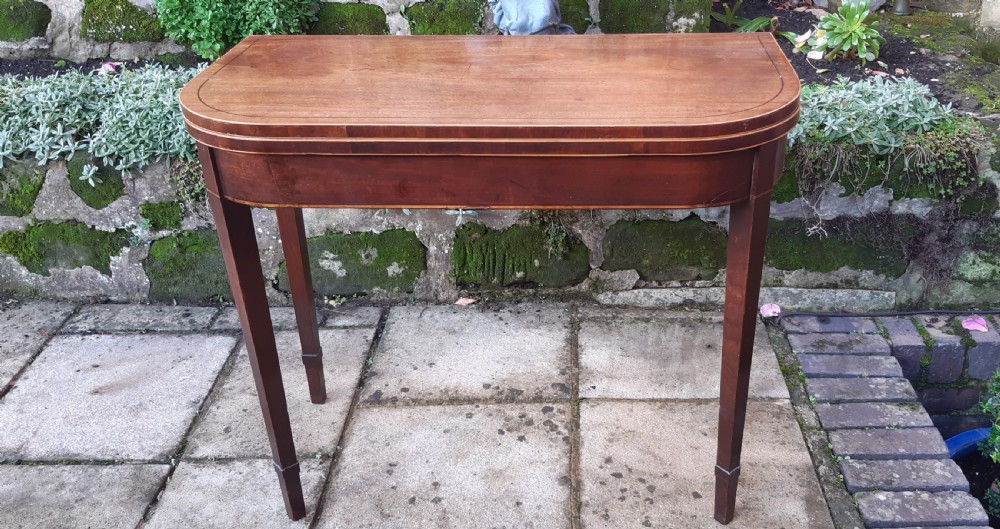 Georgian mahogany card side table