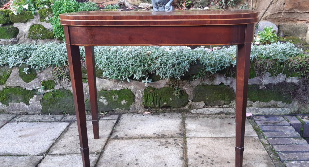 Georgian mahogany card side table View II