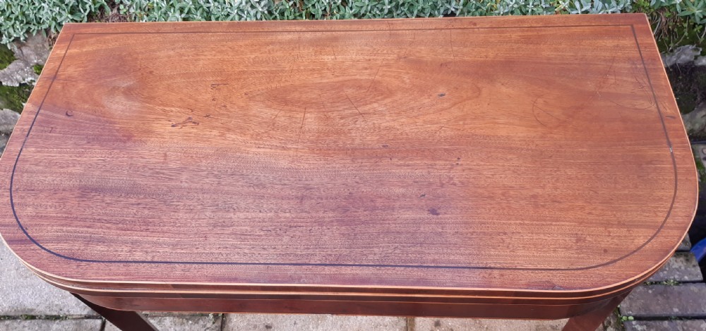Georgian mahogany card side table View III