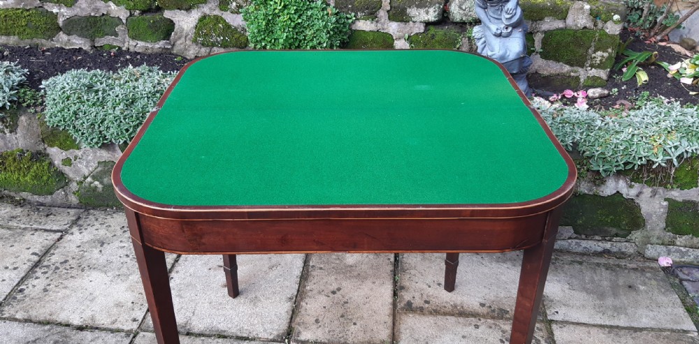 Georgian mahogany card side table View V