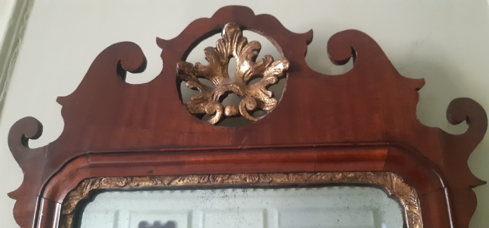 Georgian fret wall mirror Chippendale  View V