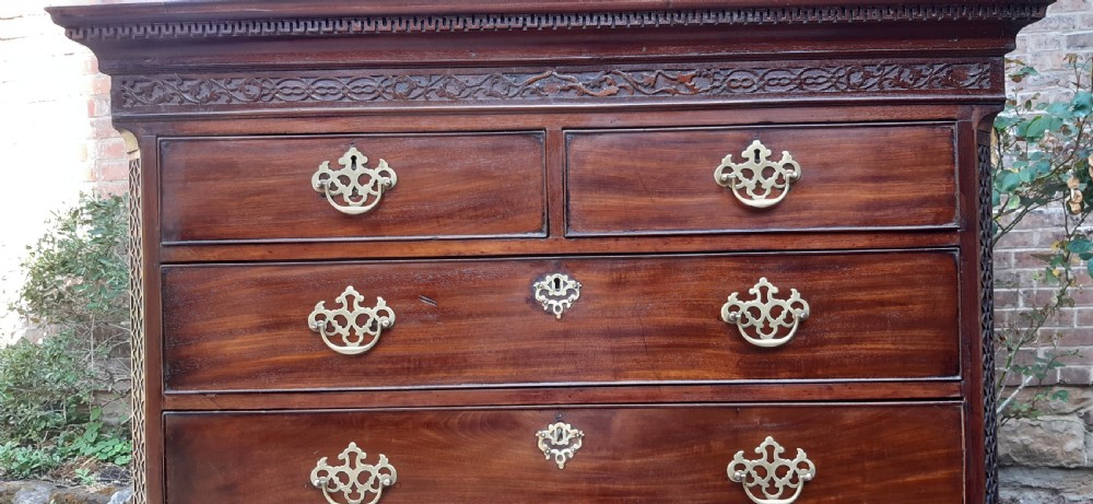Super small chest on chest tallboy mahogany Georgian  View IV