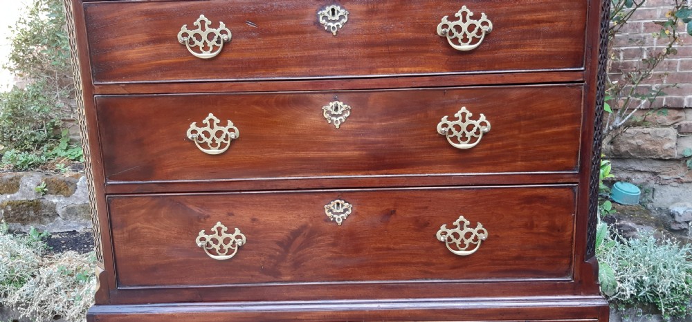 Super small chest on chest tallboy mahogany Georgian  View VI