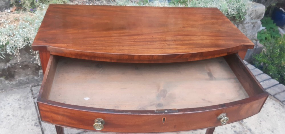 Georgian bow fronted side table mahogany  View VII