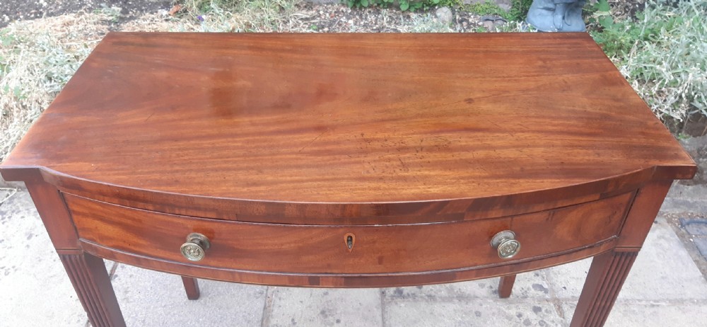 Georgian bow fronted side table mahogany  View IX