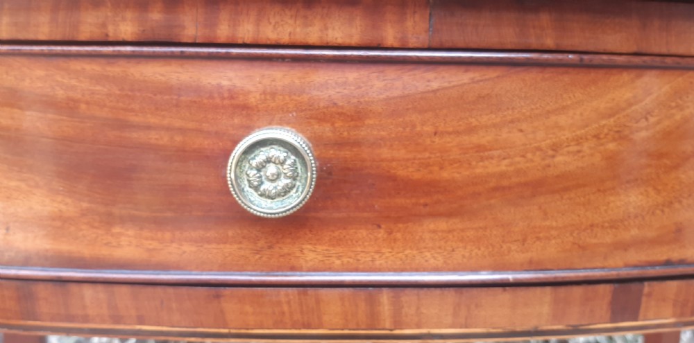 Georgian bow fronted side table mahogany  View XV