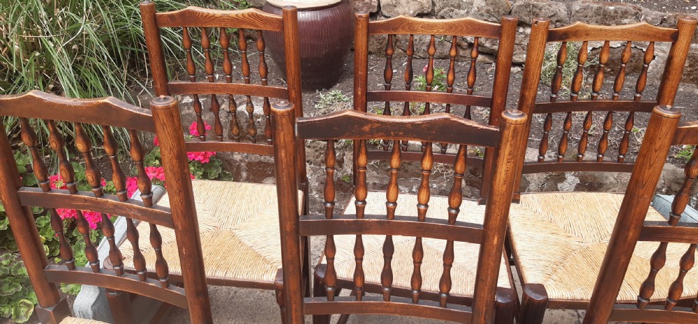 8 spindleback chairs 19th century  View IX