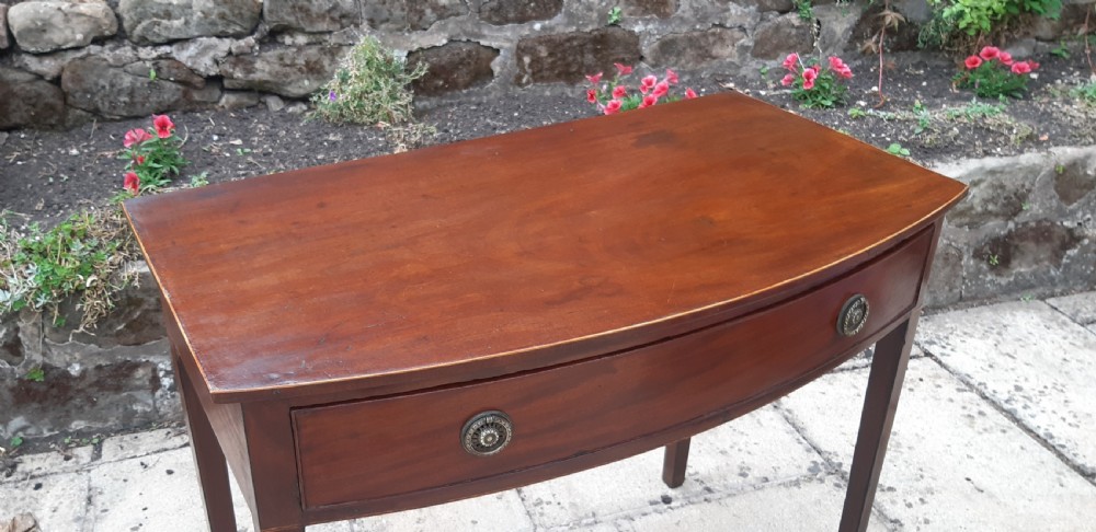 Georgian  mahogany bow fronted side table  View IV