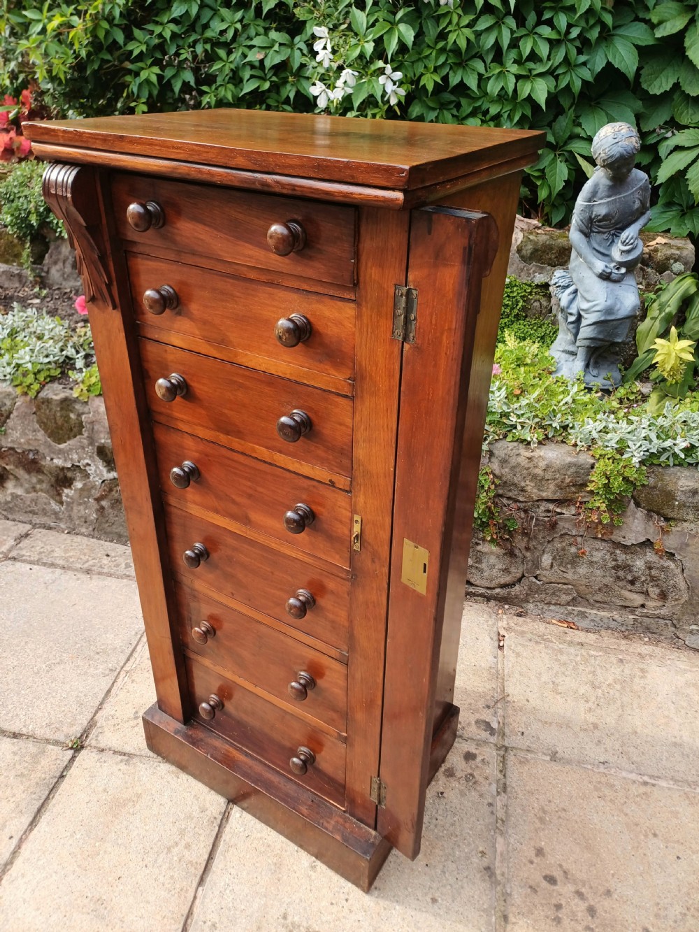 Mahogany Wellington chest of drawers  View II