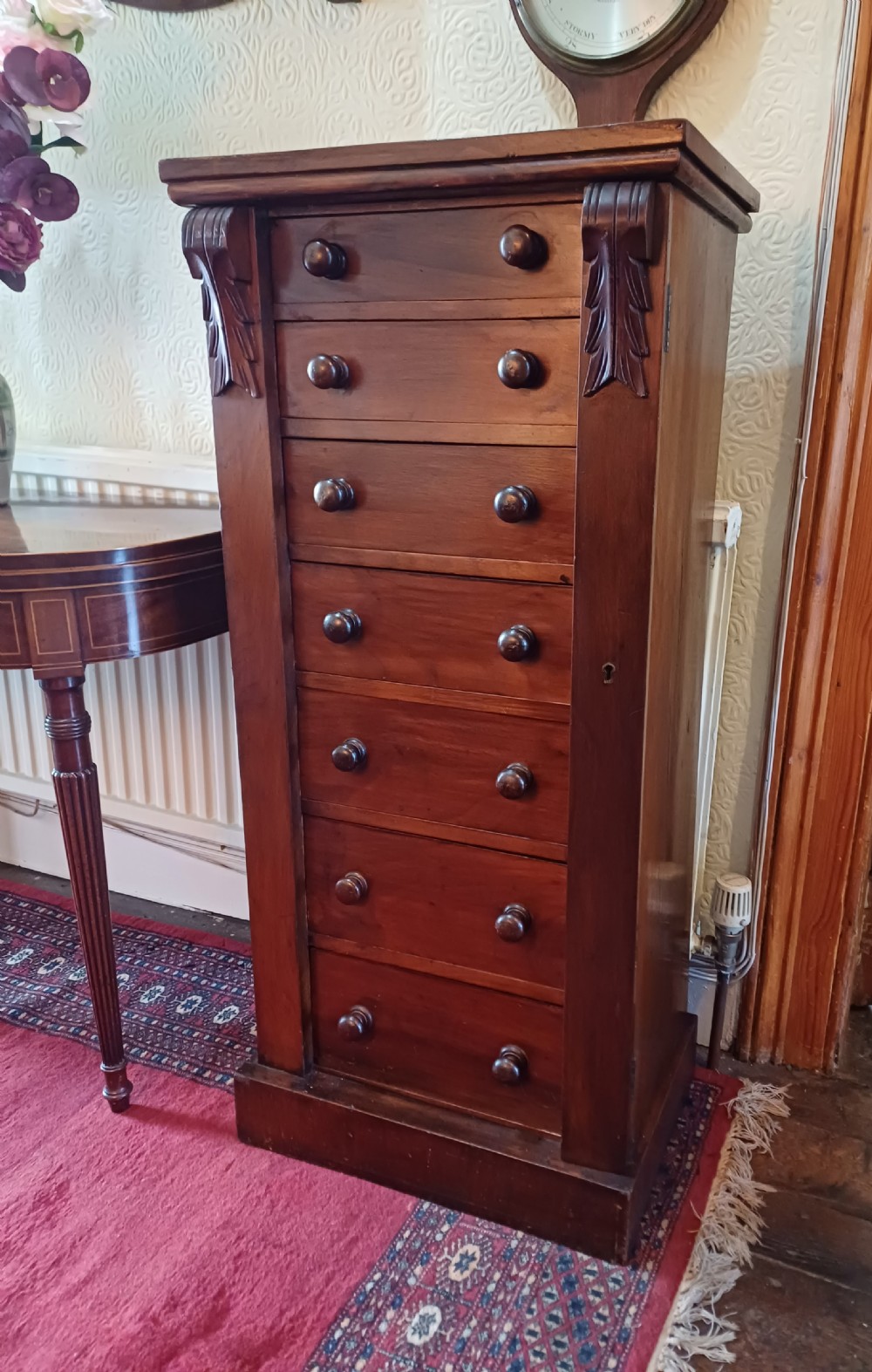 Mahogany Wellington chest of drawers  View VIII