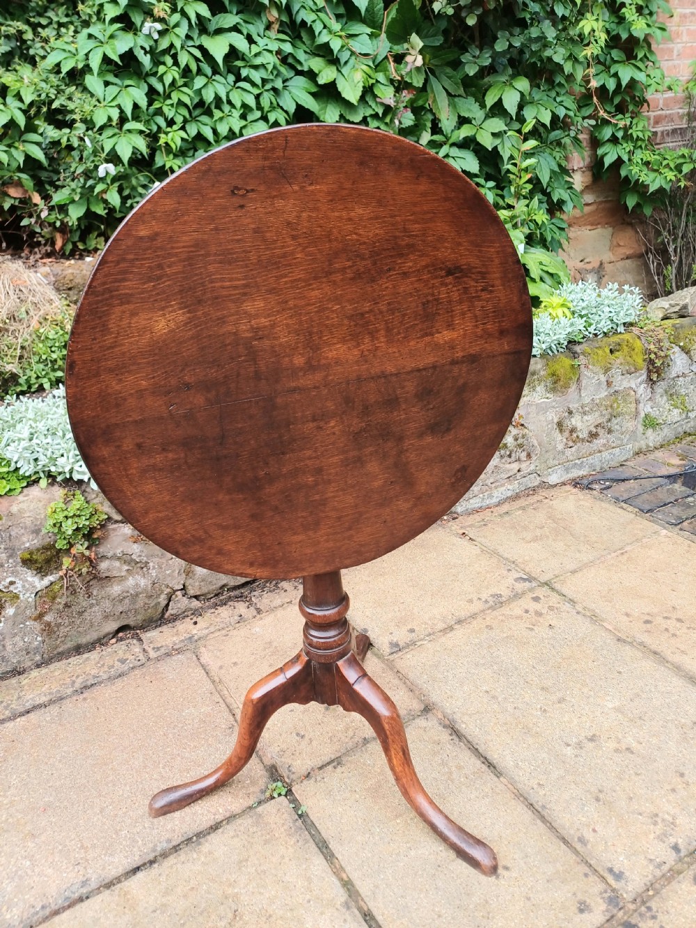 Georgian oak tripod table View IV
