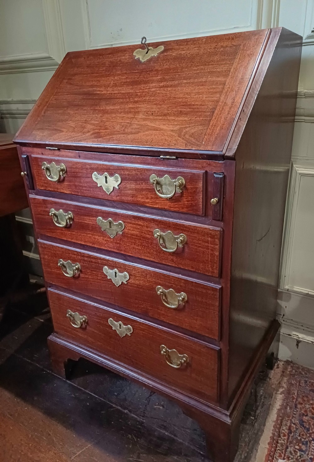 Small rare sized Georgian mahogany bureau 