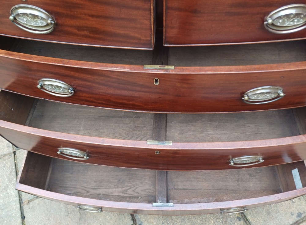 Mahogany bow fronted chest of drawers View VII