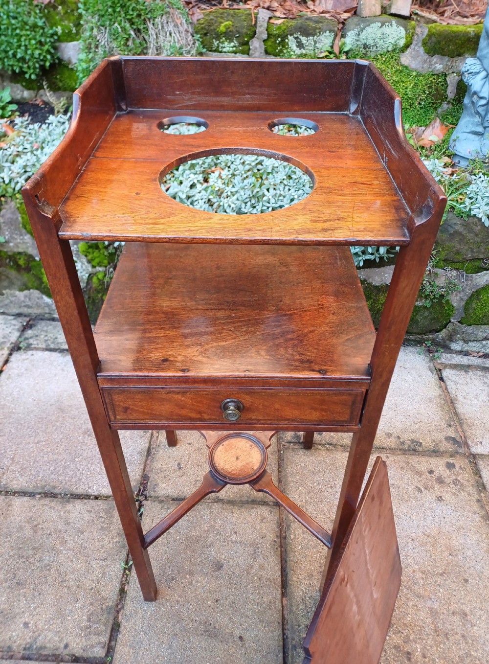 bedside table washstand.  Georgian mahogany  View VI