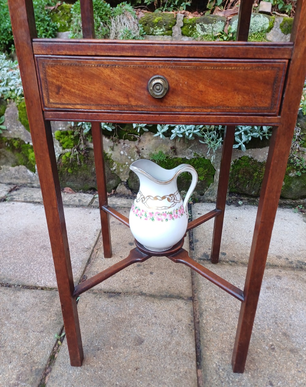 bedside table washstand.  Georgian mahogany  View VII
