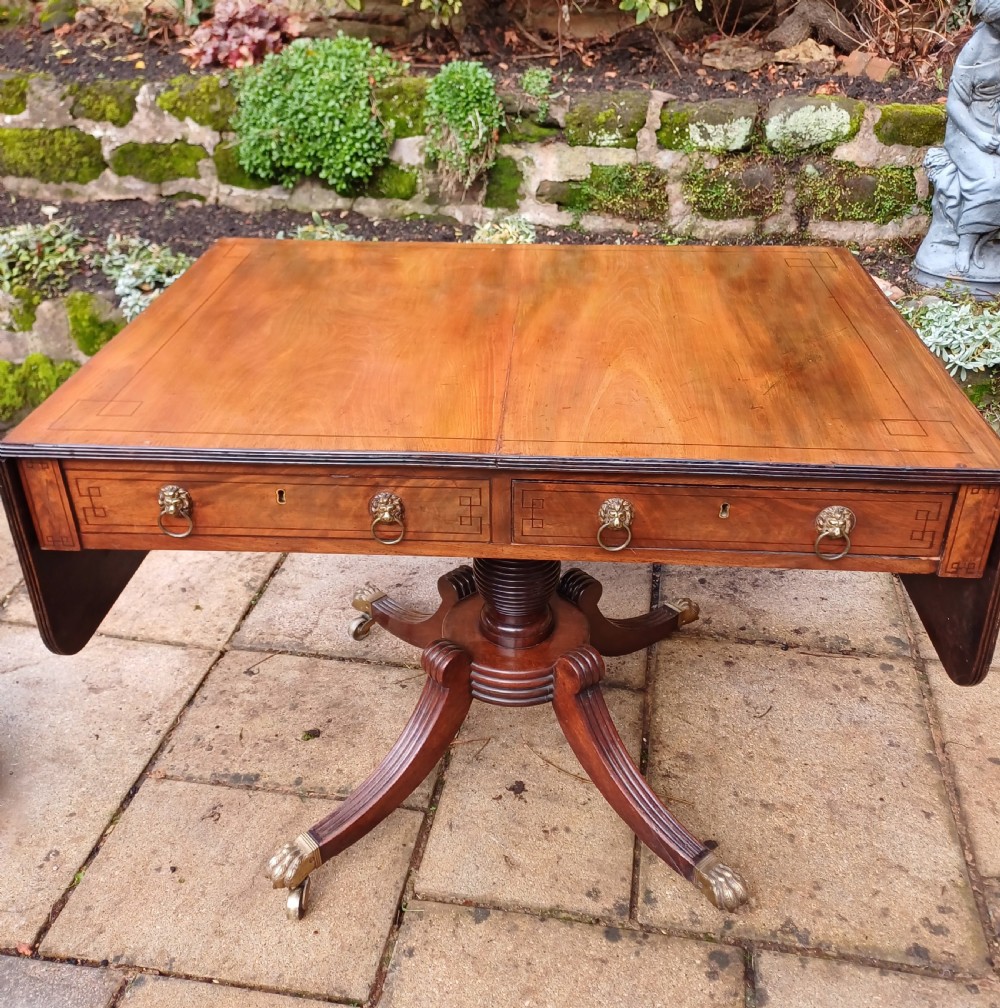 Regency mahogany sofa table View II