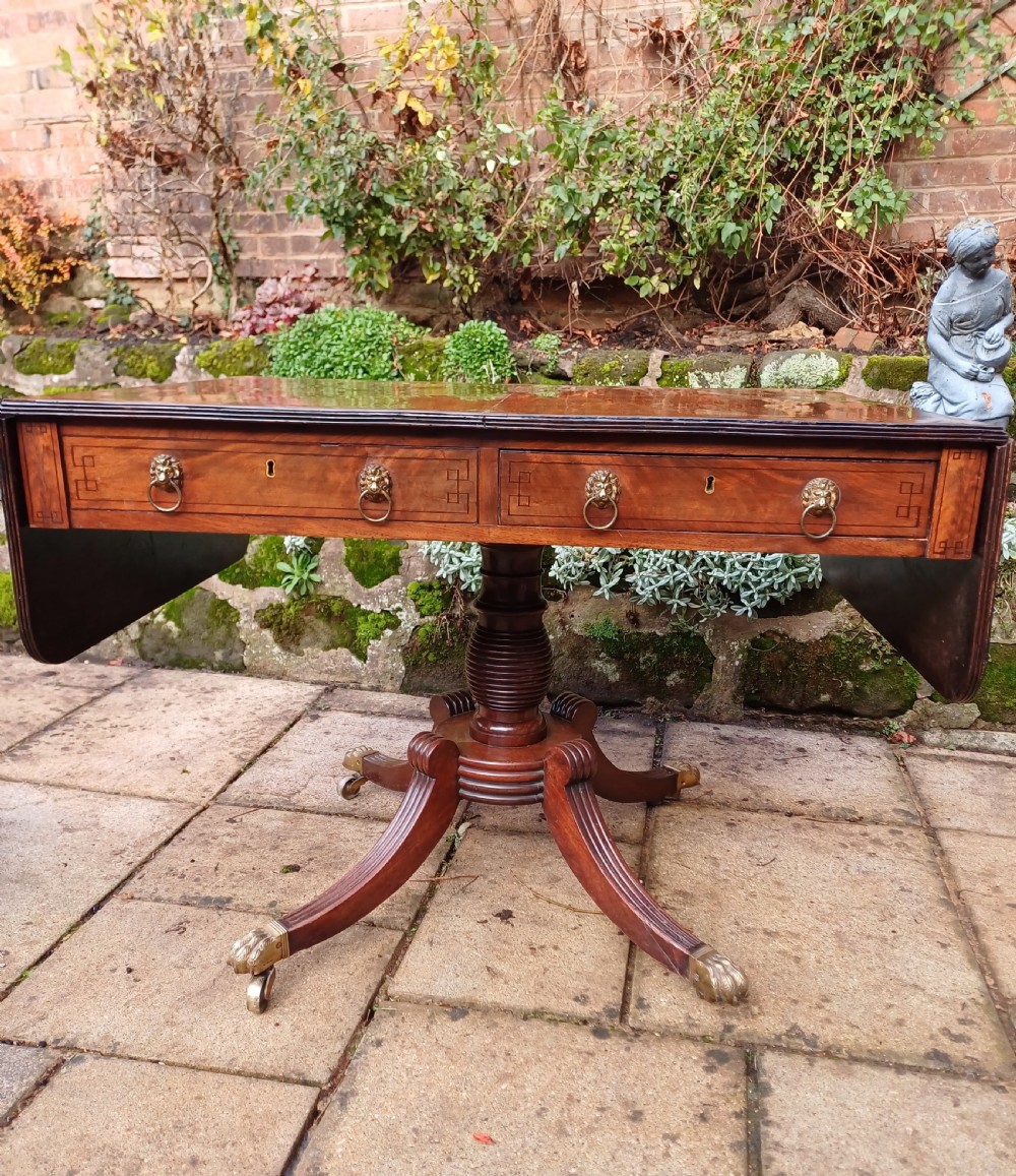 Regency mahogany sofa table View III