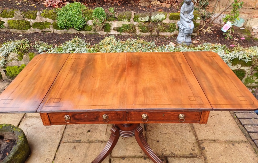 Regency mahogany sofa table View V