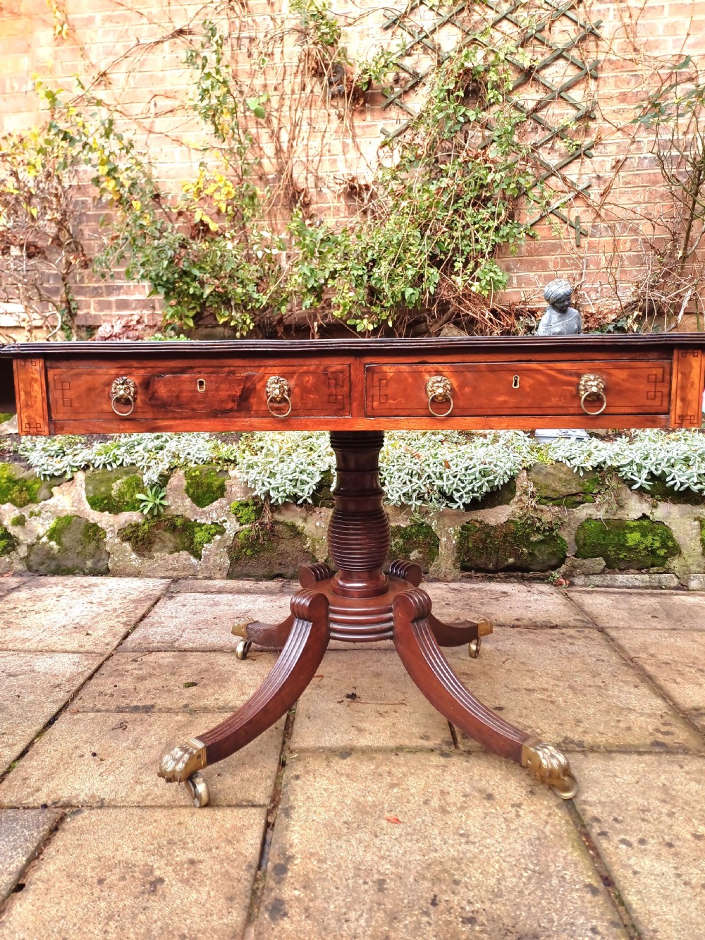 Regency mahogany sofa table View IX