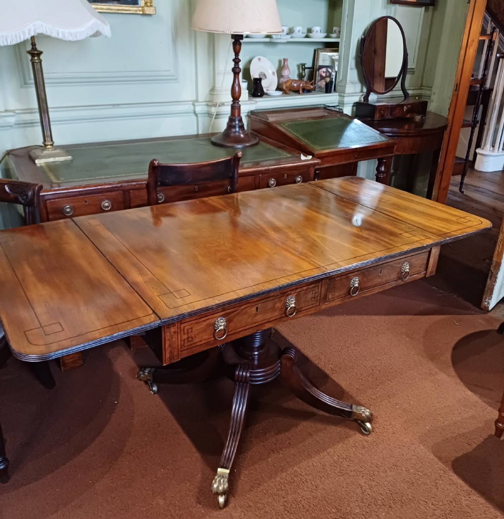 Regency mahogany sofa table View XI
