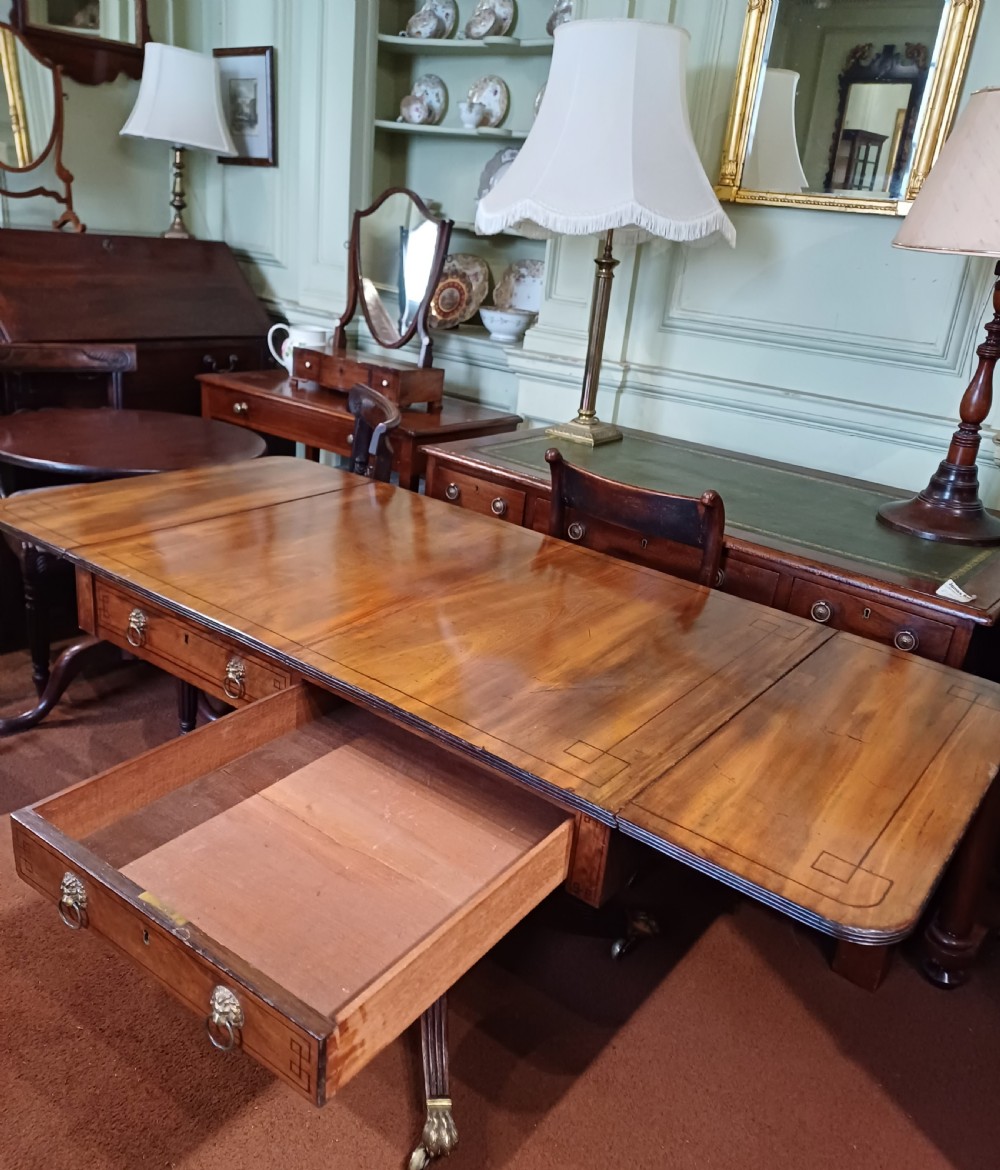 Regency mahogany sofa table View XIII