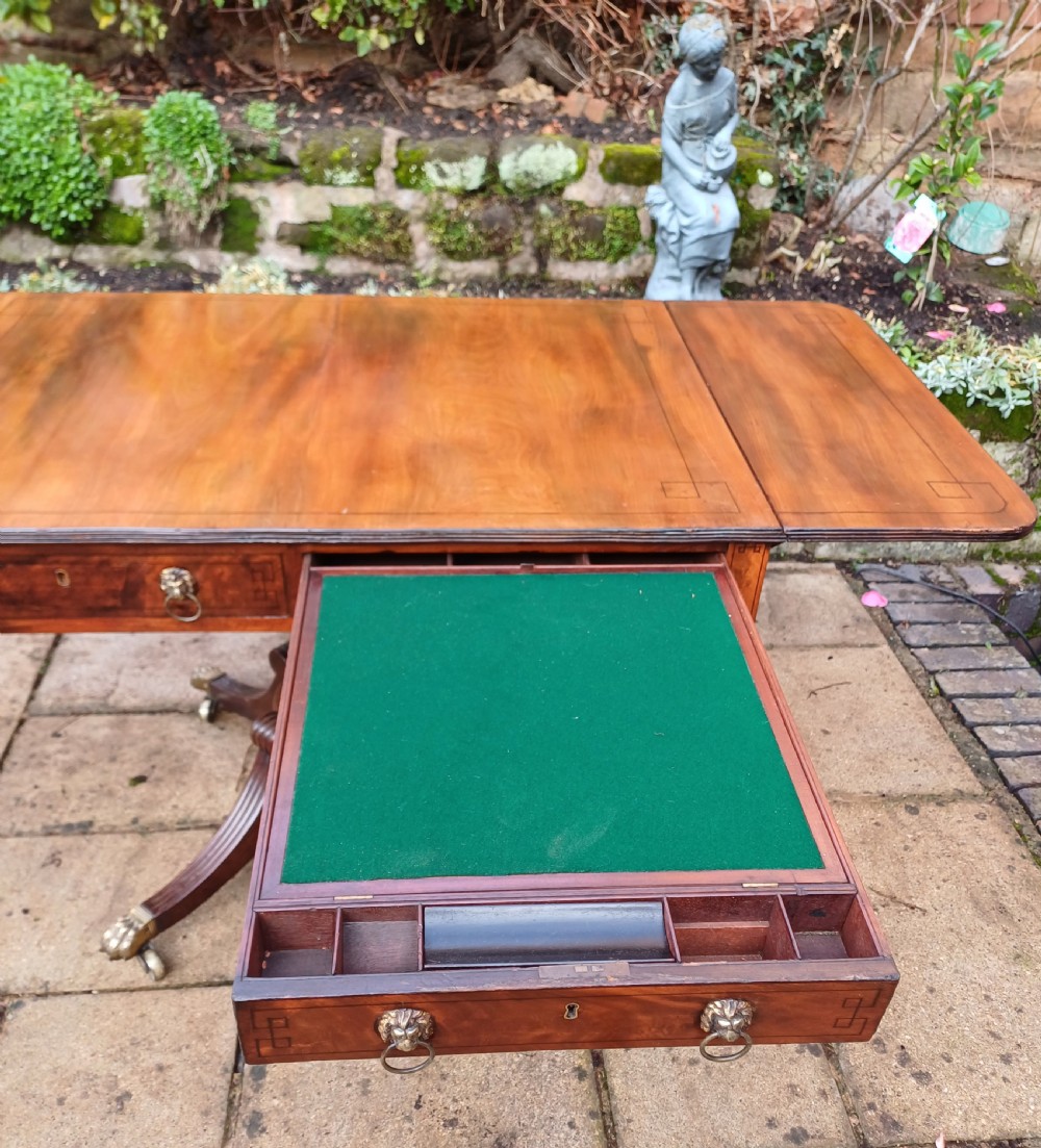 Regency mahogany sofa table View XIV