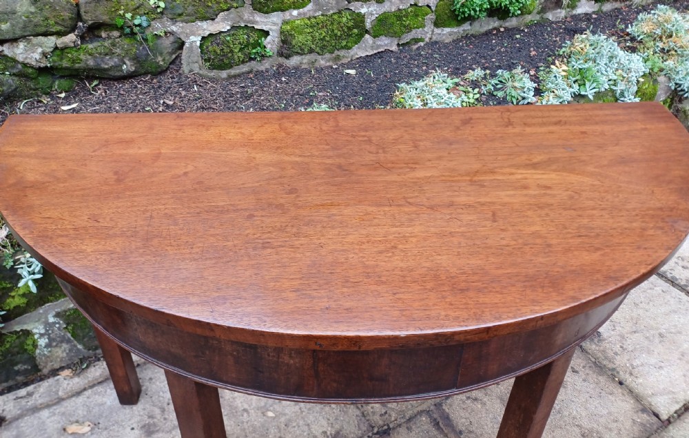 A pair of demi lune console mahogany Georgian  View V