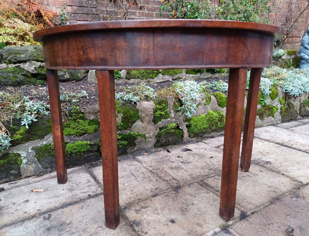 A pair of demi lune console mahogany Georgian  View VI